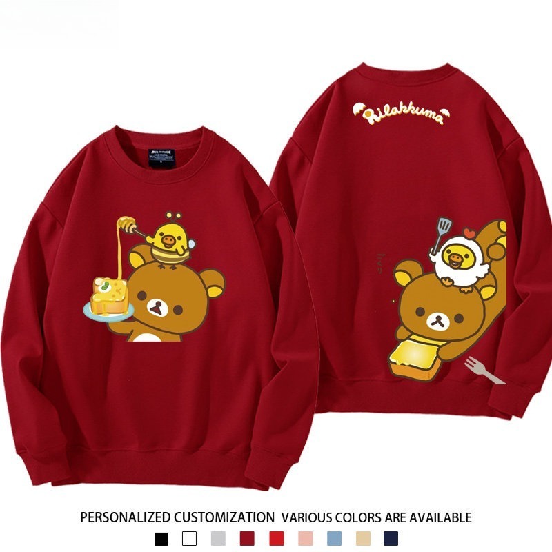 日系拉拉熊 聯名親子情侶裝 圓領長袖