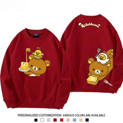 日系拉拉熊 聯名親子情侶裝 圓領長袖