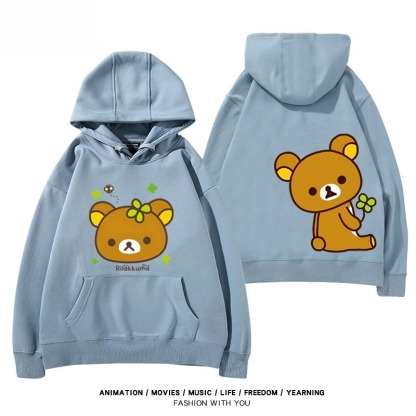 日系拉拉熊 聯名衛衣新款 親子情侶裝連帽衛衣