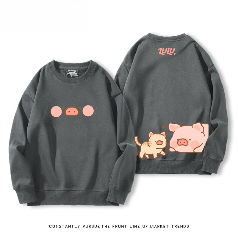 LuLu豬 聯名親子情侶裝 圓領長袖
