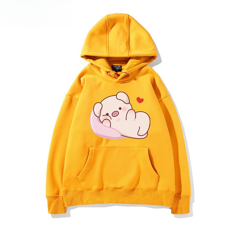 LULU豬 聯名衛衣新款 親子情侶裝連帽衛衣