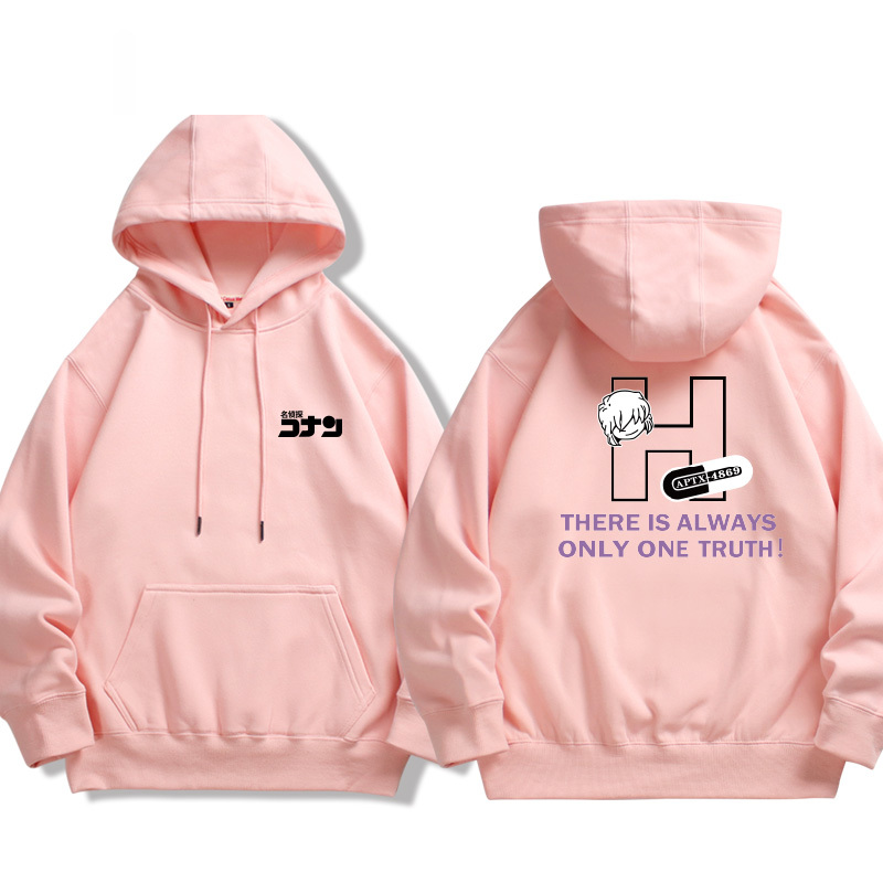 名偵探柯南 2024秋冬新款親子情侶裝薄絨款連帽衛衣