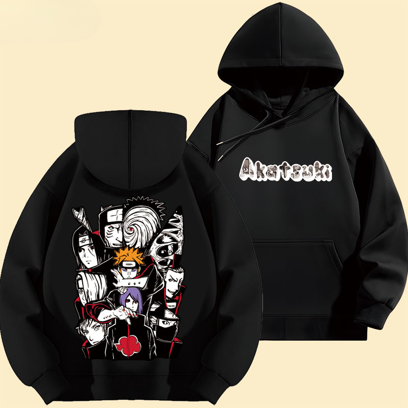 火影忍者 2024秋冬新款親子情侶裝薄絨款連帽衛衣