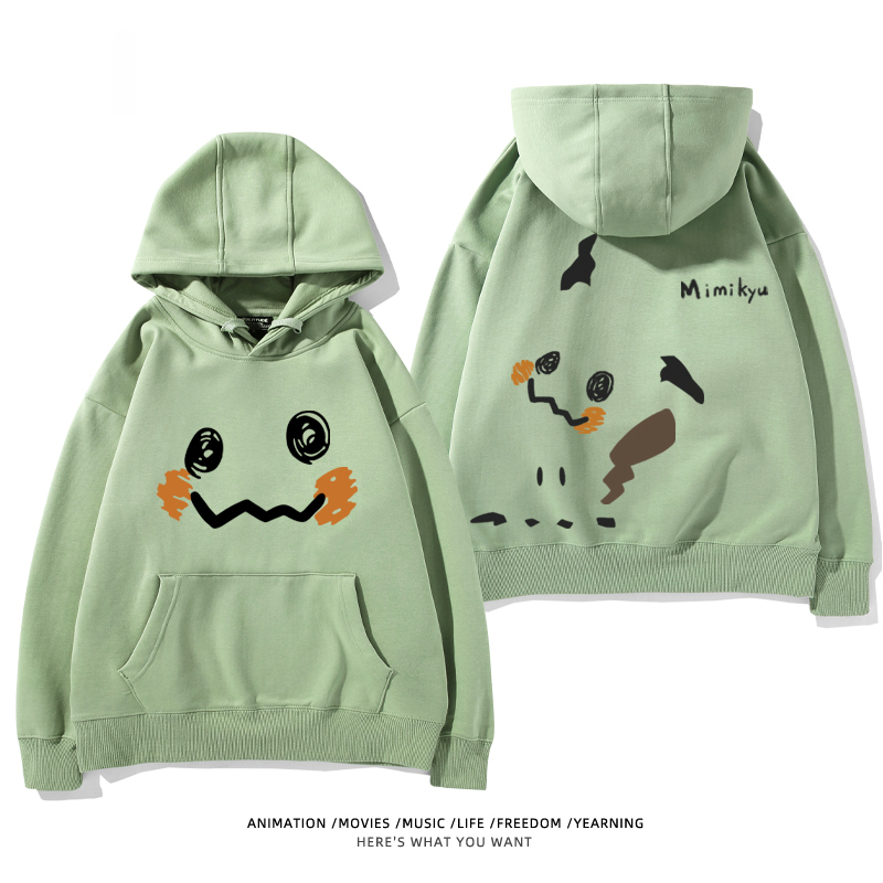 寶可夢 聯名衛衣2024秋冬新款親子情侶裝薄絨款連帽衛衣