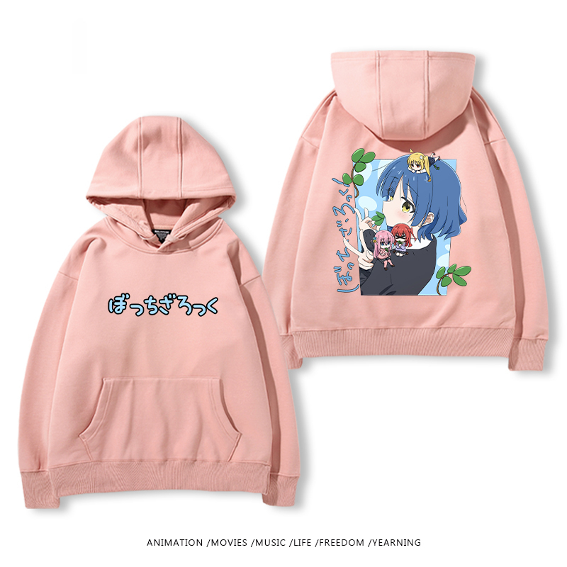 孤獨搖滾 聯名衛衣2024秋冬新款親子情侶裝薄絨款連帽衛衣