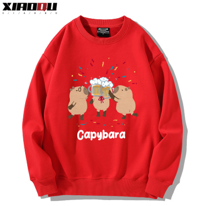 卡皮巴拉 2024親子情侶裝 圓領長袖