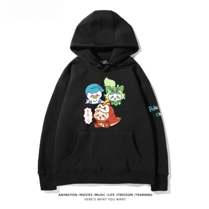 chiikawa X 寶可夢系列 聯名衛衣2025秋冬新款 親子情侶裝連帽衛衣