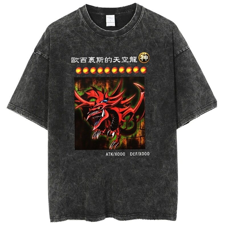 遊戲王水洗做舊  印花水洗短袖