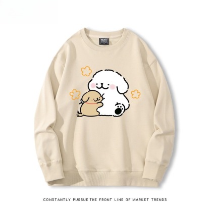 線條小狗 聯名親子情侶裝 圓領長袖