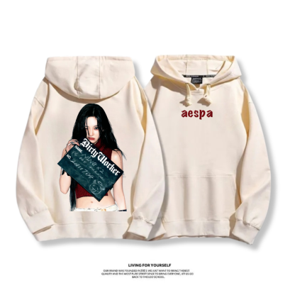Aespa SYNK 2025秋冬新款 親子情侶男女連帽衛衣