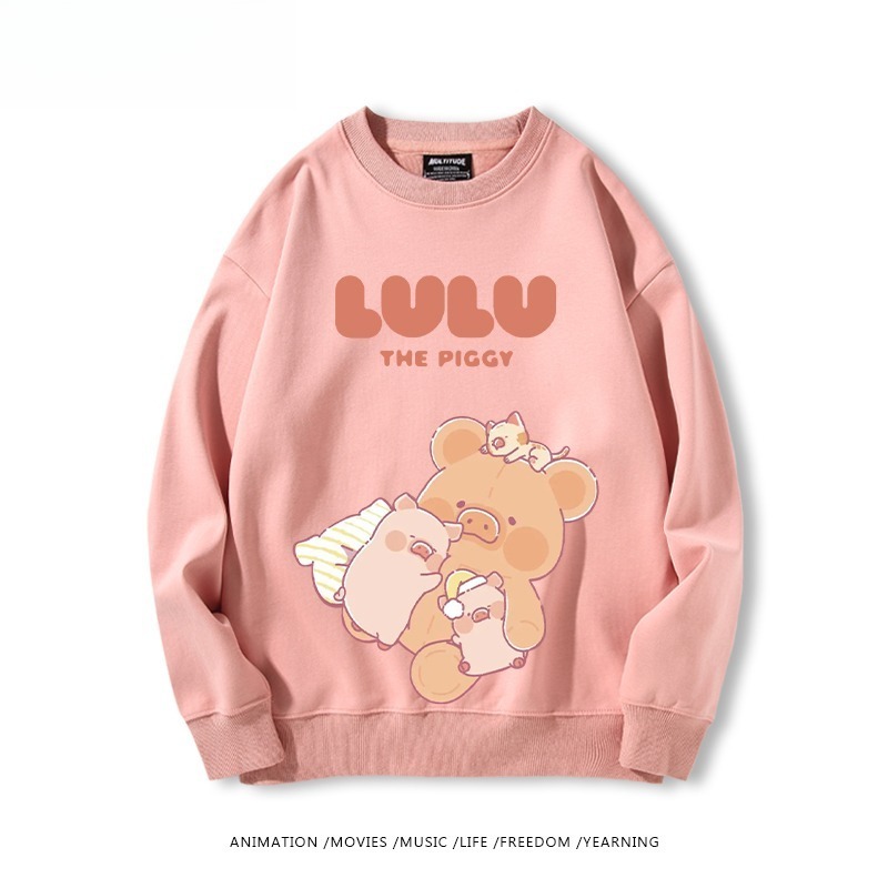 LuLu豬 聯名親子情侶裝 圓領長袖