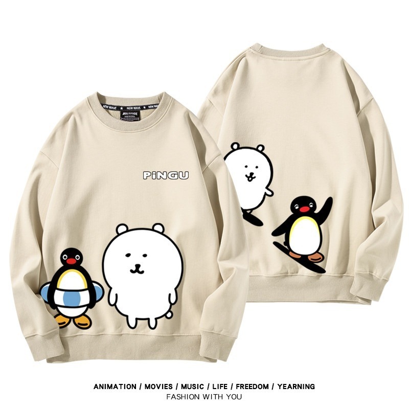 Pingu企鵝家族聯名親子情侶裝 圓領長袖