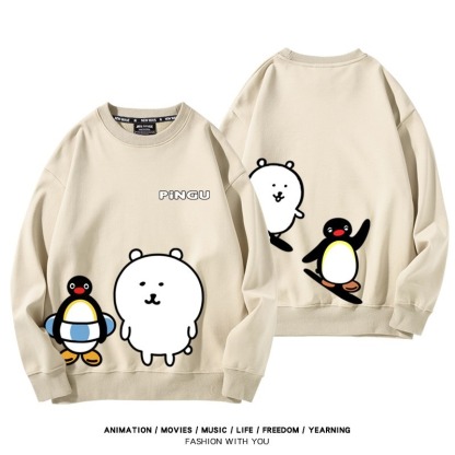 Pingu企鵝家族聯名親子情侶裝 圓領長袖