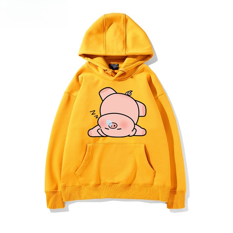 LULU豬 聯名衛衣新款 親子情侶裝連帽衛衣
