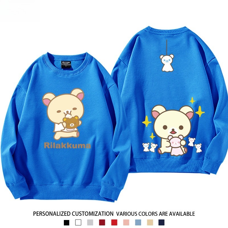 日系拉拉熊 聯名親子情侶裝 圓領長袖