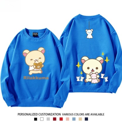 日系拉拉熊 聯名親子情侶裝 圓領長袖