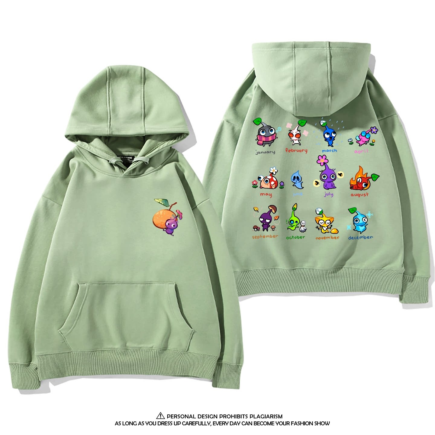 皮克敏PIKMIN4聯名衛衣新款 親子情侶裝連帽衛衣