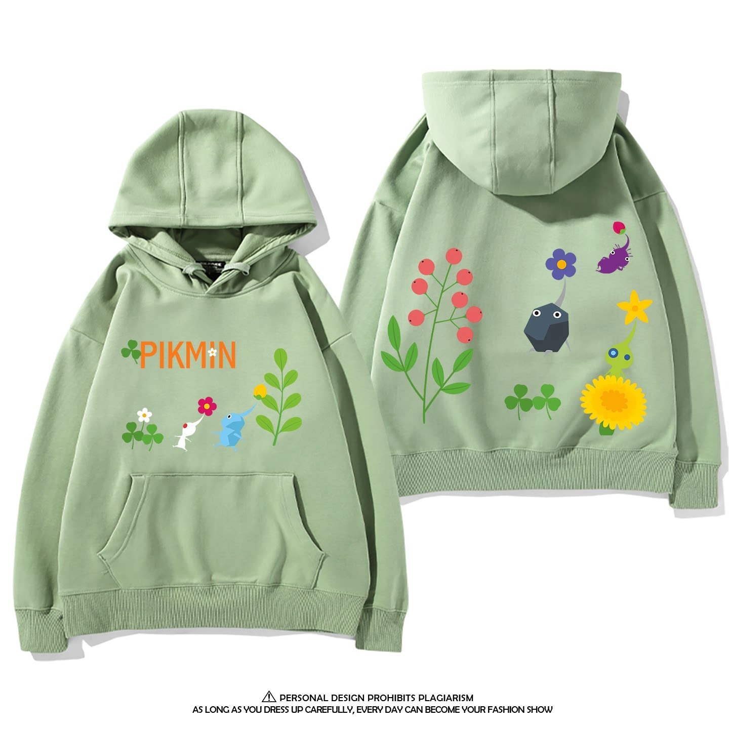 皮克敏PIKMIN4 聯名衛衣新款 親子情侶裝連帽衛衣