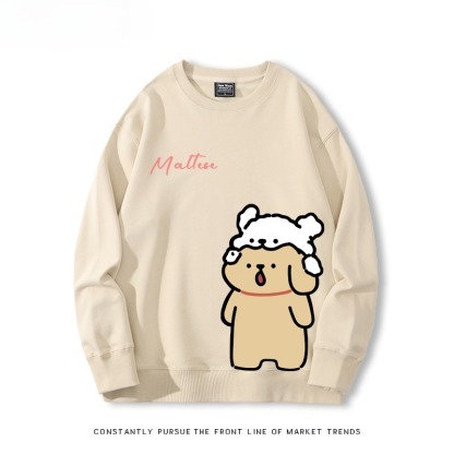 線條小狗 聯名親子情侶裝 圓領長袖