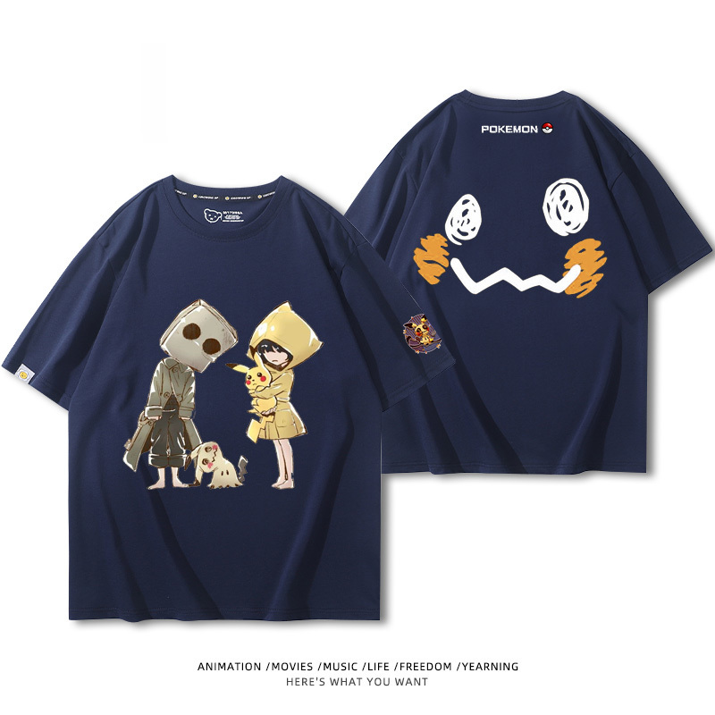 精靈寶可夢 2024親子情侶男女同款 純棉T恤