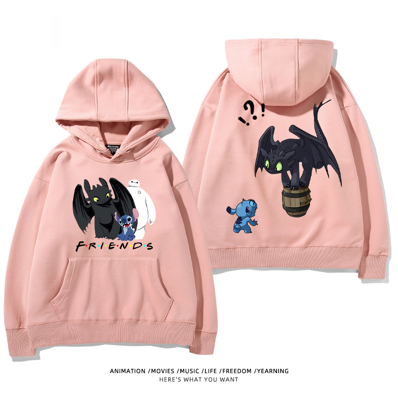 馴龍高手 聯名衛衣2024秋冬新款親子情侶裝薄絨款連帽衛衣