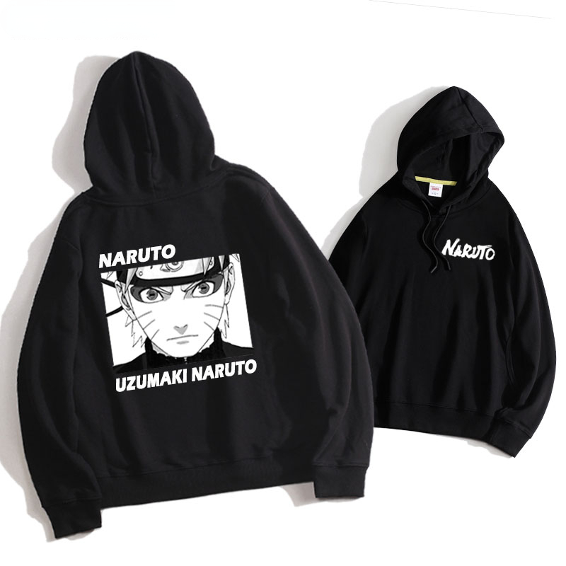 火影忍者聯名衛衣2024秋冬新款親子情侶裝薄絨款連帽衛衣