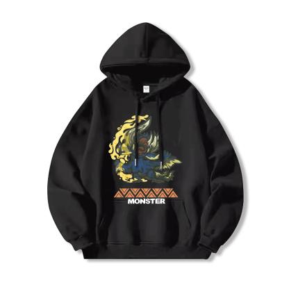 Monster Hunter Rise怪物獵人 聯名衛衣2024秋冬新款親子情侶裝薄絨款連帽衛衣