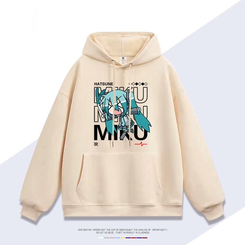 初音未來 聯名衛衣2025秋冬新款 親子情侶裝連帽衛衣