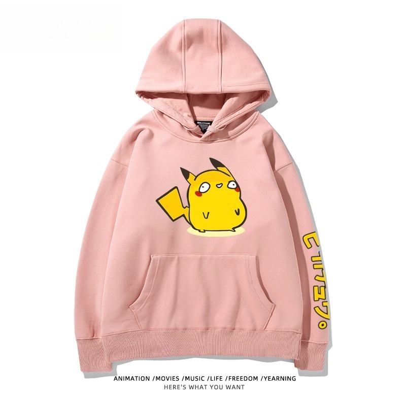 寶可夢Q版搞怪新款 親子情侶男女款連帽衛衣