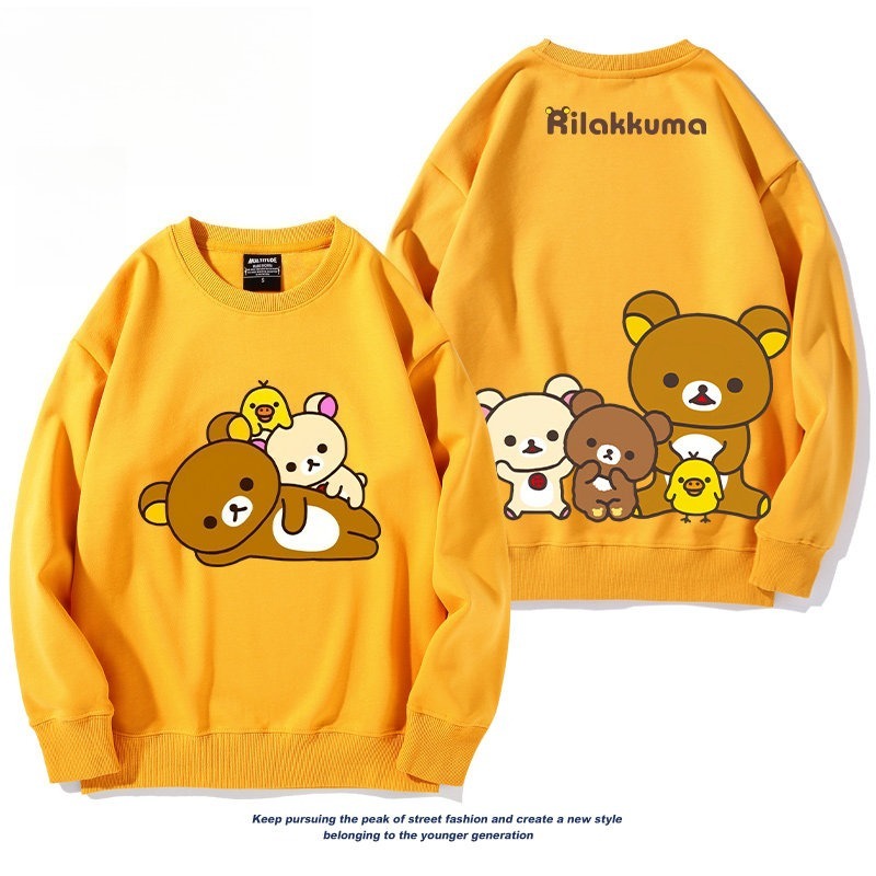 日系拉拉熊 聯名親子情侶裝 圓領長袖