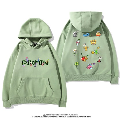 皮克敏PIKMIN4 聯名衛衣新款 親子情侶裝連帽衛衣