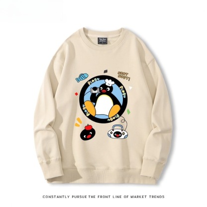 pingu 聯名親子情侶裝 圓領長袖