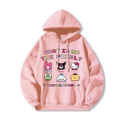 三麗鷗 聯名衛衣2025秋冬新款親子情侶裝連帽衛衣