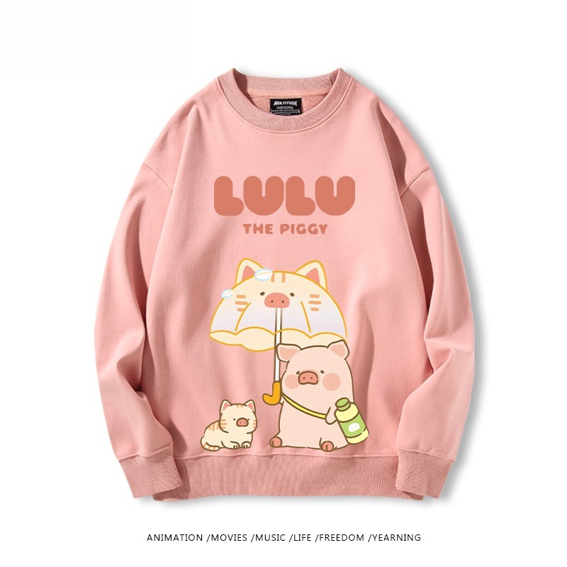 LuLu豬 聯名親子情侶裝 圓領長袖