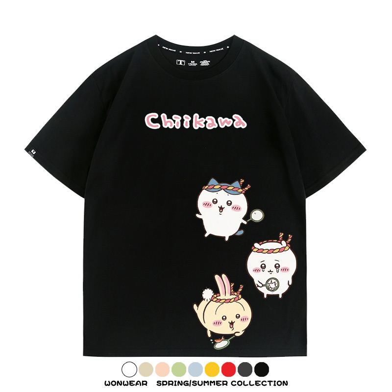 Chiikawa吉伊卡哇烏薩奇寶寶 親子情侶裝寬鬆短袖T