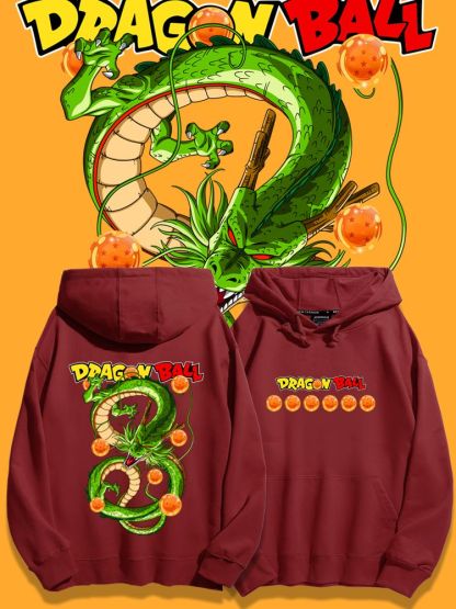 七龍珠聯名衛衣2023秋冬新款親子情侶裝薄絨款連帽衛衣