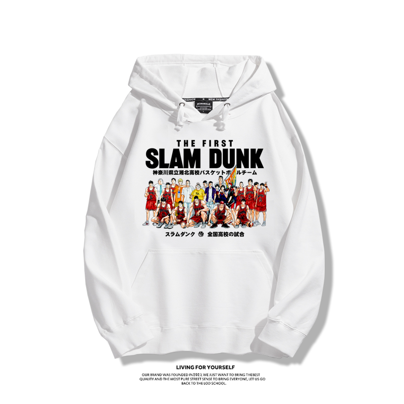 灌籃高手聯名衛衣2023秋冬新款親子情侶裝薄絨款連帽衛衣