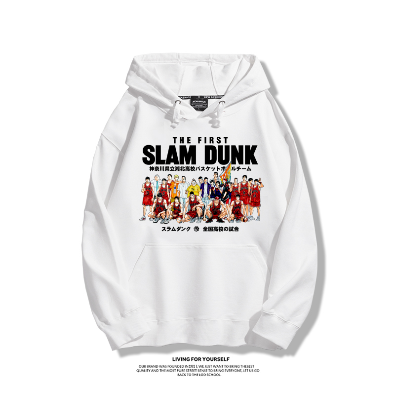 灌籃高手聯名衛衣2023秋冬新款親子情侶裝薄絨款連帽衛衣