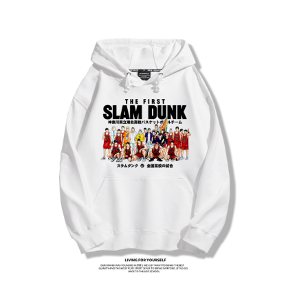 灌籃高手聯名衛衣2023秋冬新款親子情侶裝薄絨款連帽衛衣