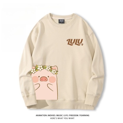 LuLu豬 聯名親子情侶裝 圓領長袖