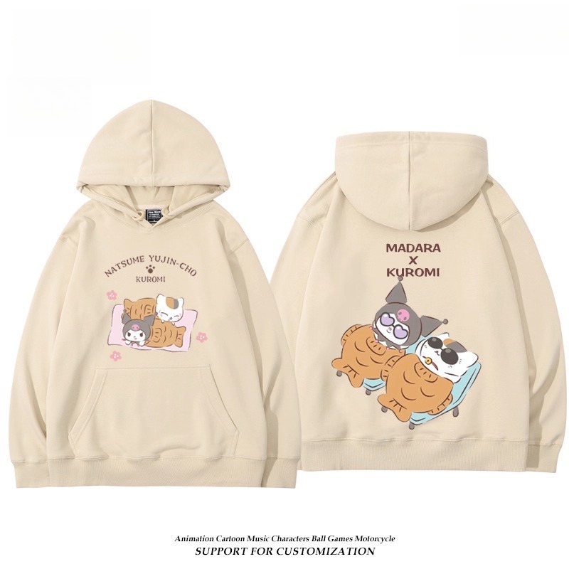 夏目友人帳貓咪老師X三麗鷗新款 親子情侶男女連帽衛衣