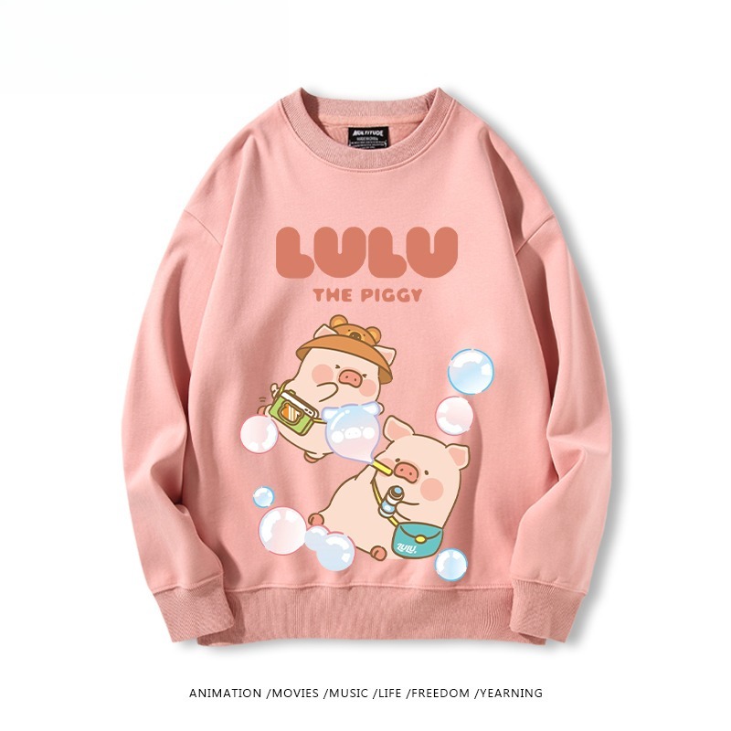 LuLu豬 聯名親子情侶裝 圓領長袖