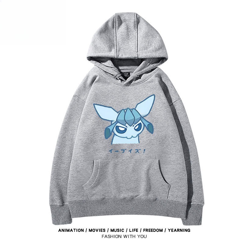 寶可夢伊布家族 聯名衛衣秋冬新款親子情侶裝連帽衛衣