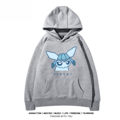 寶可夢伊布家族 聯名衛衣秋冬新款親子情侶裝連帽衛衣