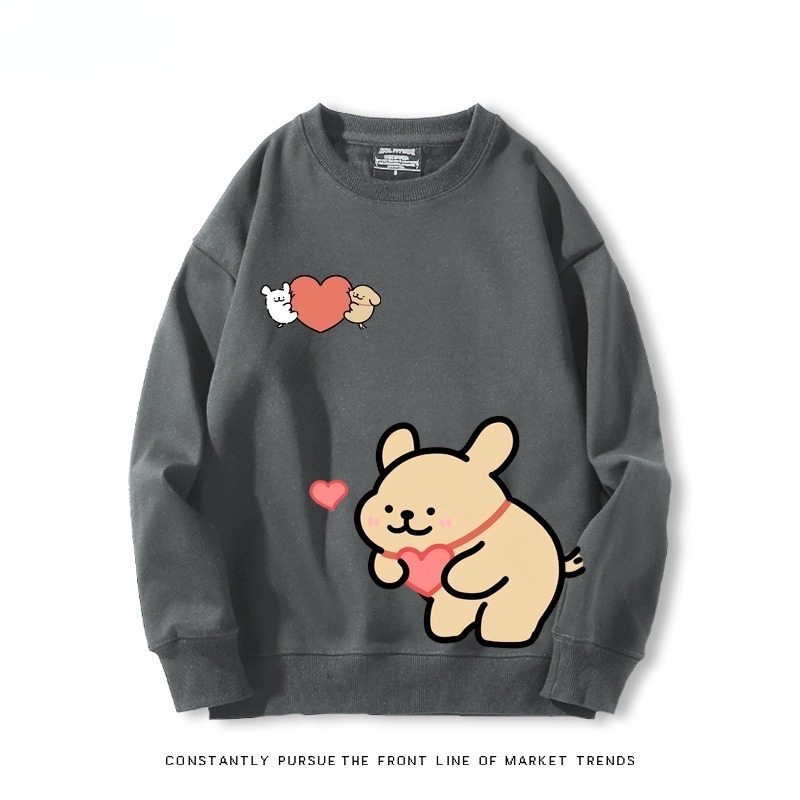 線條小狗 聯名親子情侶裝 圓領長袖