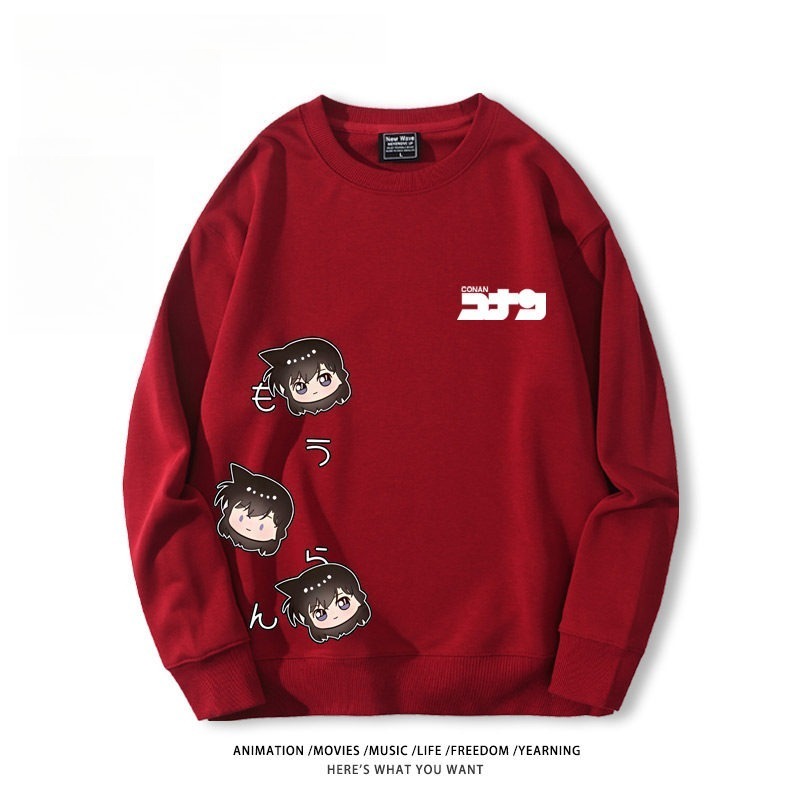 名偵探柯南 聯名親子情侶裝 圓領長袖