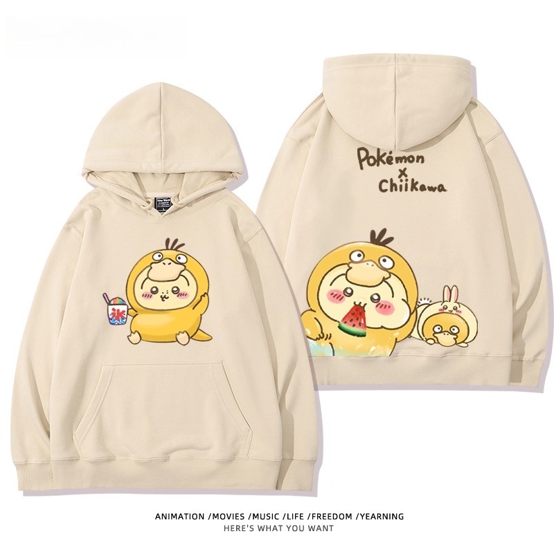 chiikawa X 寶可夢系列 聯名衛衣2025秋冬新款 親子情侶裝連帽衛衣