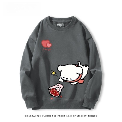 線條小狗 聯名親子情侶裝 圓領長袖