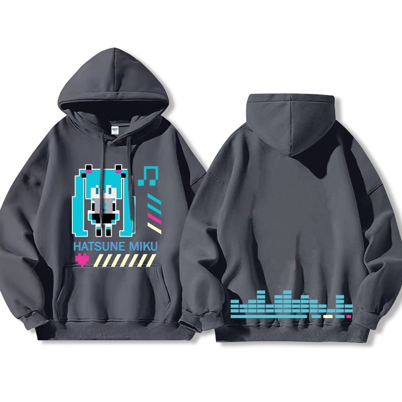 初音未來 聯名衛衣2025秋冬新款 親子情侶裝連帽衛衣