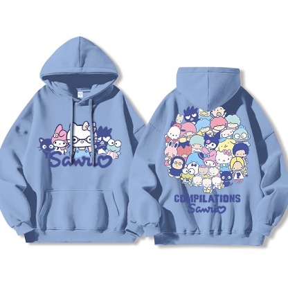 三麗鷗 聯名衛衣2025秋冬新款親子情侶裝連帽衛衣